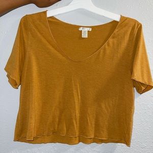 orange crop top